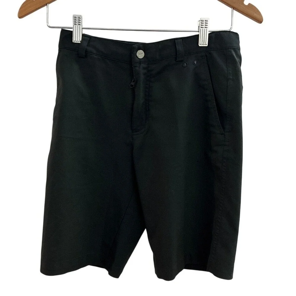 Nike Golf Shorts Kids Medium‎ Black Performance Adjustable Waist 452602-010
